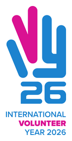 International Volunteer Year 2026 logotipas